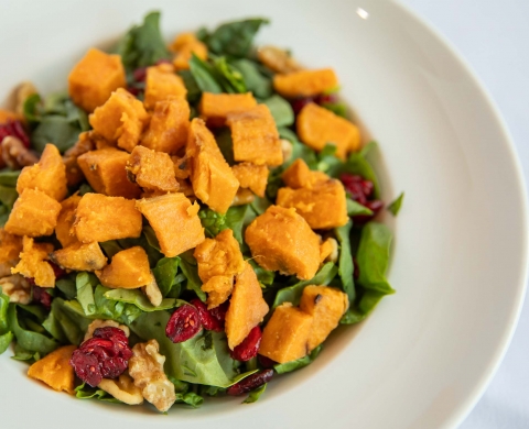 SPINACH AND SWEET POTATO SALAD